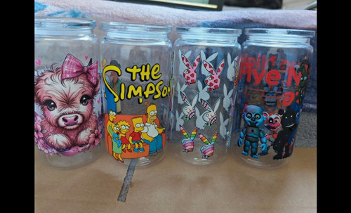 Set clear 16oz decorated - of,