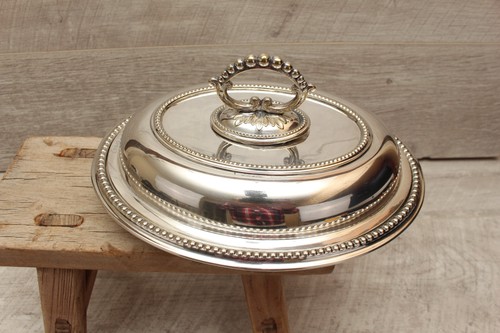 Antique epns oval beaded - epns,