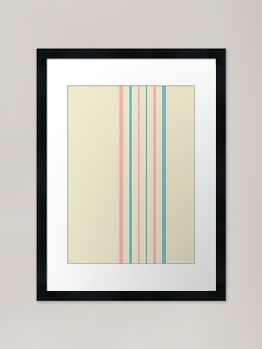 Pastel stripes lines framed - pastel,