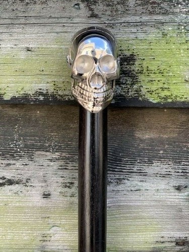Designer brass skull head - brass,
