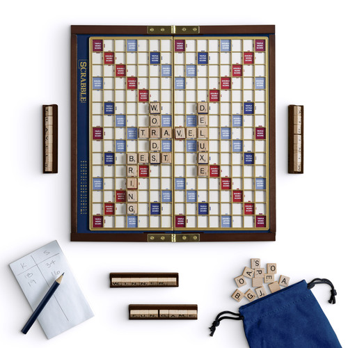 Scrabble deluxe travel edition - deluxe,