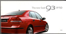 Saab 9-3 1.9 TiD Saloon 2004-2005 UK Market Sales Brochure Linear Vector Sport