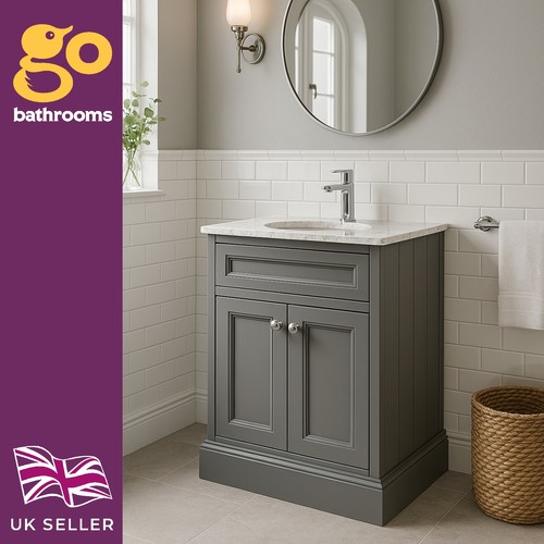 Grey vanity unit bathroom - bathroom,