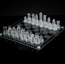 VR7 Glass Chess Board Game Set