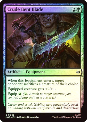 Mtg crude bent blade foil - mtg,