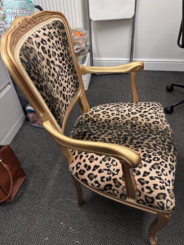 Vintage leopard print chair - leopard,