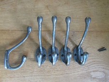 Cast iron Rustic hat & coat hooks vintage old English Victorian retro pegs