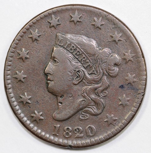 1820 coronet or matron - 1c,