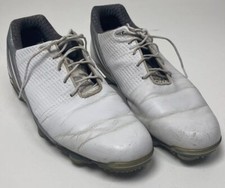 FootJoy DNA Helix DryJoys Lace Up Golf Shoes 53316 White Silver Men's Size 8 M