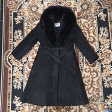 Vintage Long Black Suede