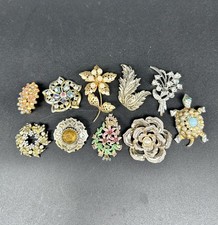 Job Lot 10 X Assorted Brooches