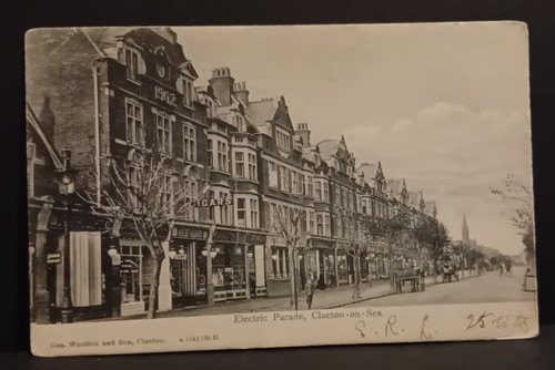 1905 street scene postcard - street,