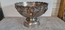 Large Wine and champagne cooler punch bowl silver plated