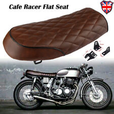 Motorcycle Brat Flat Seat Hump Saddle Brown For Honda Yamaha Suzuki Cafe Racer
