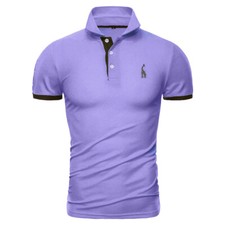 New Mens Polo Shirt T-Shirt Top Short Sleeve Contrast Colours S M L XL PL05