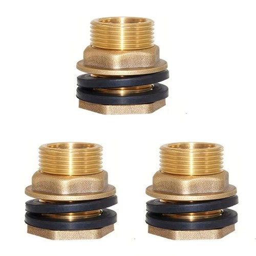 Solid brass bulkhead fitting - brass,