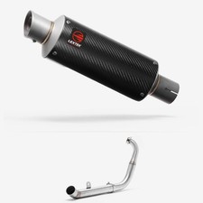 Lextek GP8C Stubby Exhaust System 240mm for Yamaha YZF-R125 / MT-125 (14-18)