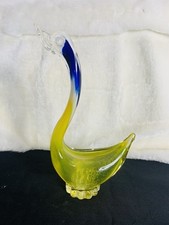 murano glass duck yellow &
