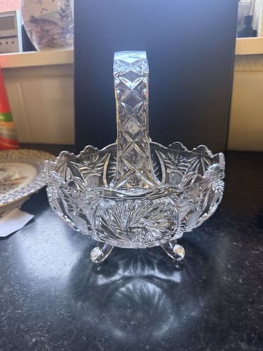 Vintage cut glass lead crystal - glass,