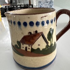 Dartmouth  Pottery Milk Cream Jug 8cm Motto Ware Cottage
