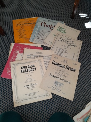 Vintage piano sheet music - piano,