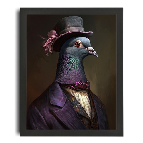 Purple pigeon suit print - purple,
