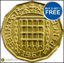 1953 TO 1967 ELIZABETH II BRASS THREE PENCE CHOICE OF YEAR / DATE