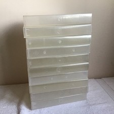 10 Empty Video VHS clear Cases