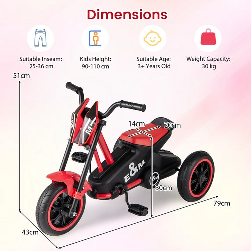 Pedal powered kids tricycle - powered,