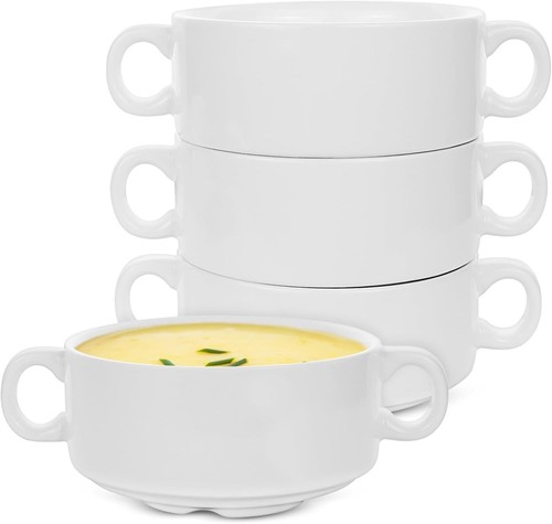 Ceramic soup bowls with - soup,
