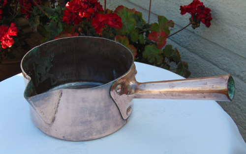 Antique french hammered copper - antique,