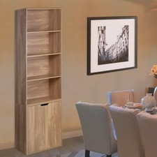 6 Tier Oak Bookcase With 2
