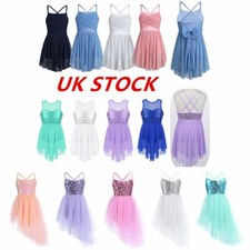 UK Girls Sequins Dance Dress