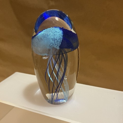Clear blue art glass - clear,