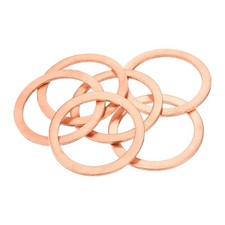 6 Pcs Flat Copper Washers