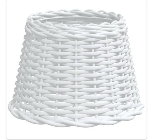 Vidaxl white wicker lamp shade - white,