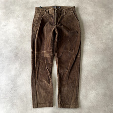 Pull & Bear Jumbo Cord Trousers Mens 30" Straight Leg Corduroy Pants, Brown