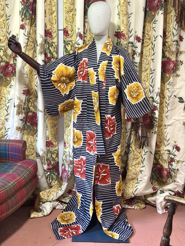 Vintage japanese yukata kimono - japanese,