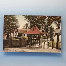 Perivale Ealing Postcard C1920 London Suburbs The Church Lych Gate & Cottages