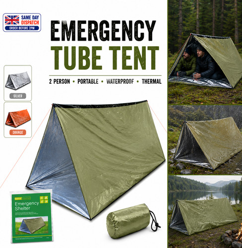 Emergency tube tent - tube, person