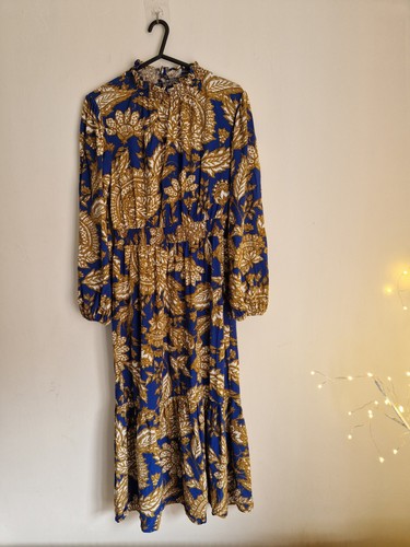 Blue gold paisley - tu,