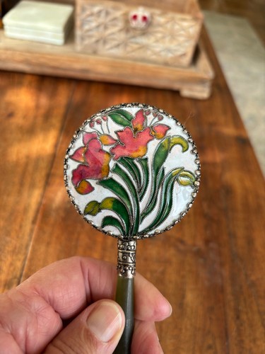 Vintage cloisonne enamel hand - vintage,
