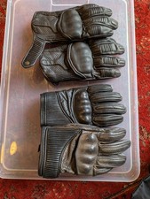 Two pairs Goldtop leather and silk motorcycle gloves