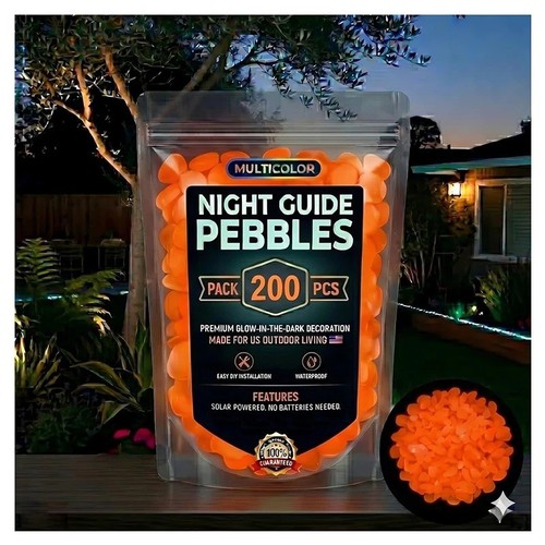 200pcs glow garden stones - garden,