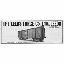 THE LEEDS FORGE Co Ltd Railway Wagons - Antique Advert 1909