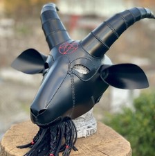 Baphomet Leather Mask,  Pagan