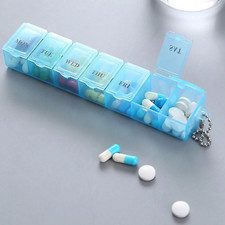 7 Day Tablet Pill Box Medicine Organiser Dispenser Daily Weekly Storage Case -UK