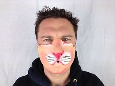 Funny Half Face Cat Mask Lion