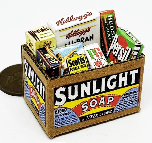Dolls house cardboard grocery - dolls,
