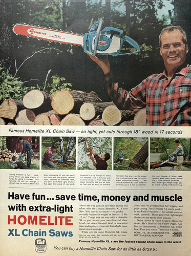 1960s homelite chain saw - 1960s,